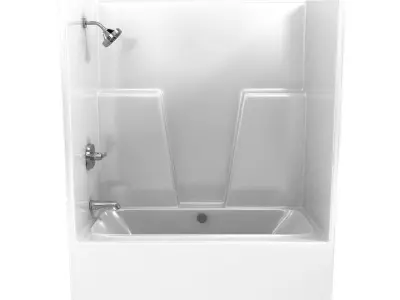 Maax BG6034C AcrylX Alcove Center Drain One-Piece Tub Shower 3D model