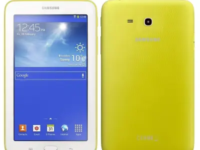 Samsung Galaxy Tab 3 Lite 7 0 3G Yellow 3D model