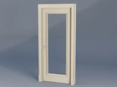 Glass Door Low-poly 3D model