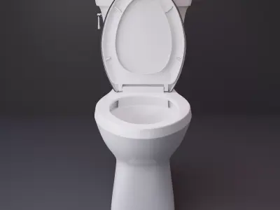 Modern Toilet Low-poly 3D model
