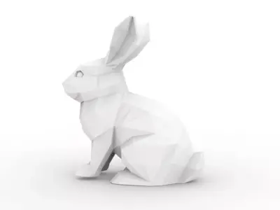 Low-Poly Rabbit 3D Printable 3D print model