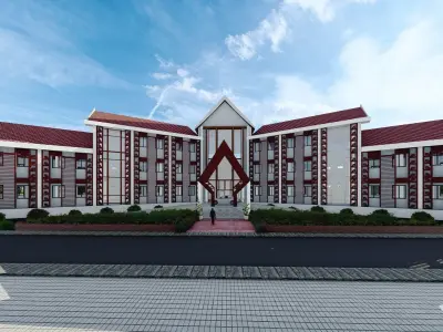 Laos Xiangkhoang Provine Office 3D model