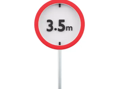 3D  Traffic signs allowed up to 3 5 meters high icon 3D model