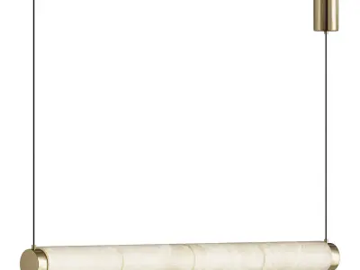 Alabaster Strip Pendant Light 3D model