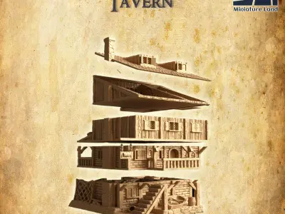 Port Tavern Tabletop Terrain 28 MM 3D print model