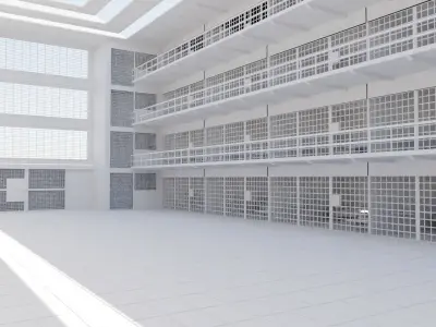 Prison Interior Low-poly 3D model