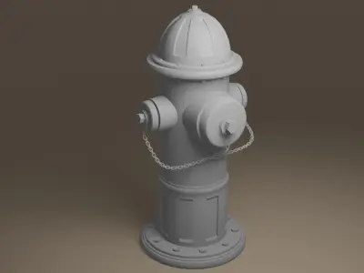 Hidrante fire hydrant Low-poly 3D model