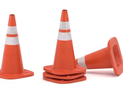 Traffic Cone v3 3D model