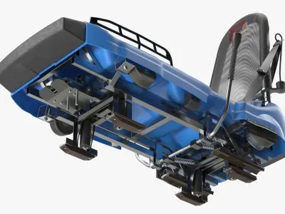  Fast Track Rail Sled With Brake Levers Blue 