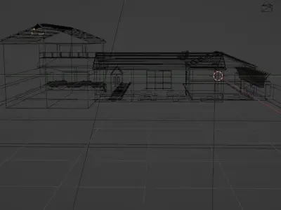 Rick and Morty house Low-poly 3D model