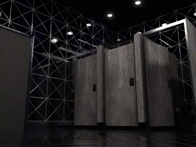 WB NovaLux Restroom Low-poly 3D model
