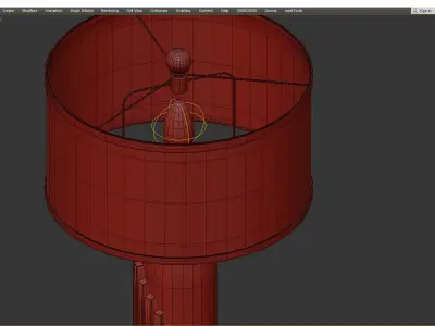 Castro Streamline Table Lamp With Shade Low-poly 3D model