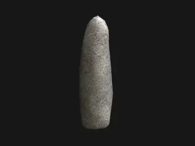 Obelisk Set - White Stone Low-poly 3D model