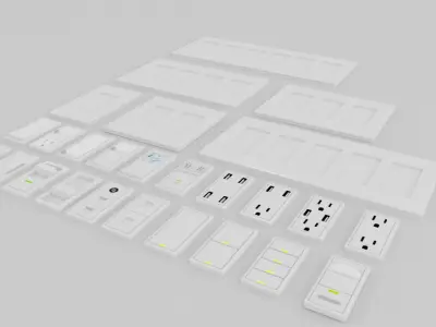 accesorios electricos Low-poly 3D model