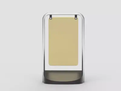 Pavement Sign Outdoor Advertising 3D model