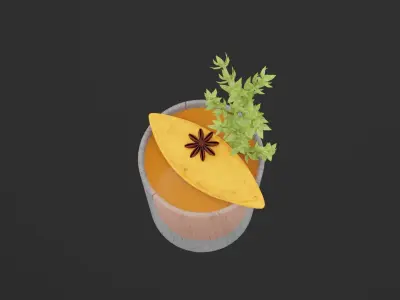 Floral Mist Juice Low-poly 3D model
