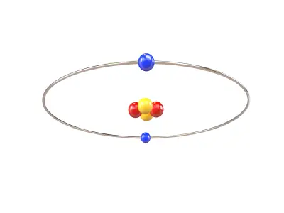 Helium Chemical Element v1 001 Low-poly 3D model