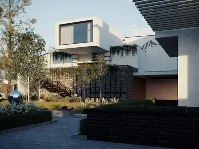 Modern Villa - Exterior 03 3D model