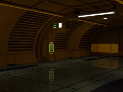 Sci Fi Interior 3D model 44