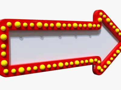 Retro light frame set 3D model