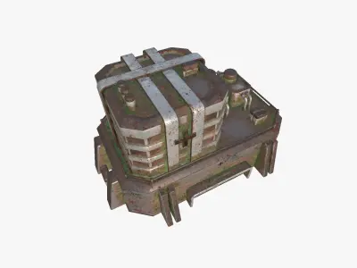 SciFi Hospital A10 Abandoned - Sci Fi Exterior Design Low-poly 3D model