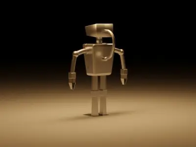 Rigged Robot Low-poly 3D model