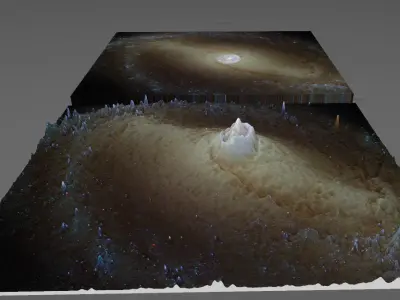 NGC 1433 deep sky object 3d software analysis 3D print model