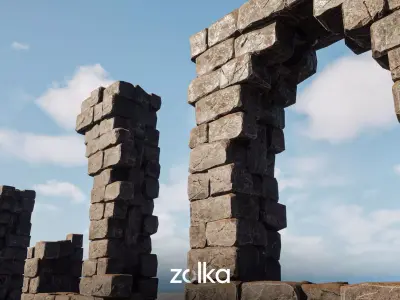 Universal Stone Ruins Pack 3D model