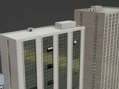 City Pack Low-Poly Building Collection Low-poly 3D model