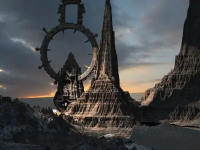 Ancient Mars Gods retreat 3D model