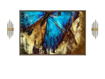 3d painting and sconce 3D model Low-poly 3D model