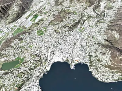 Cityscape Lugano Switzerland 3D model