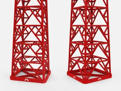 Sci fi Floodlight 12 3D model