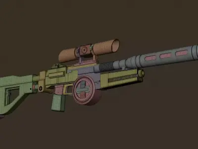 Westar Heavy Blaster M5  Premium Sci Fi Weapon 3D Model Low-poly 3D model