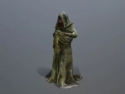 old statue Low-poly 3D model