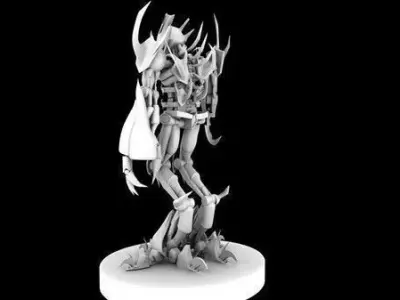 Organic mech Low-poly 3D model