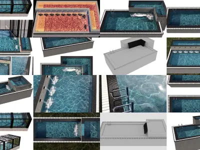 SWIMMING POOL COLECTIONN NO A 3D Model Pack