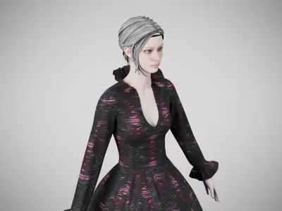 Dress 30 Light Burst Static Low-poly 3D model