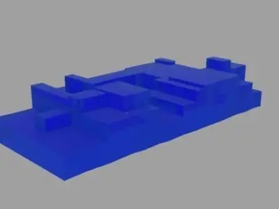 Cityscape building Low-poly 3D model