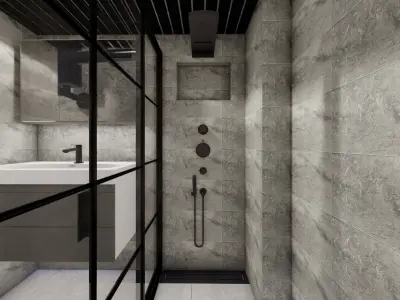 A Small Bathroom with details 3D model