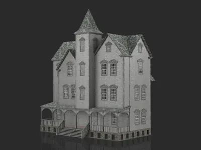 Old Abandoned House 4 3D model