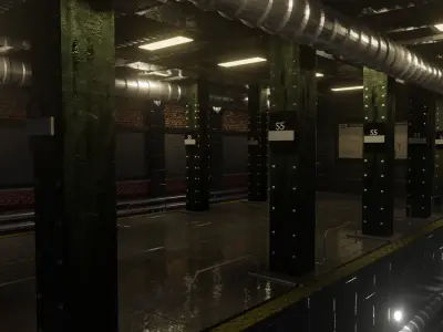 Underground Kyiv Metro Station 3D model