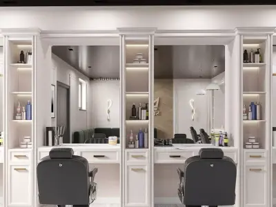 Barbershop Furniture  3D model