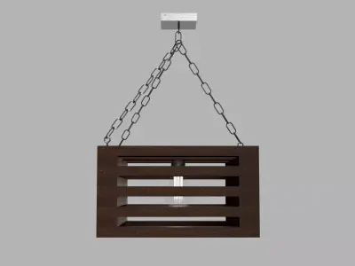 Rustic Hanging Lattice Lamp 3D model