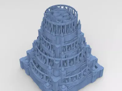 Fantasy Art Deco Grand Towers 4  3D model