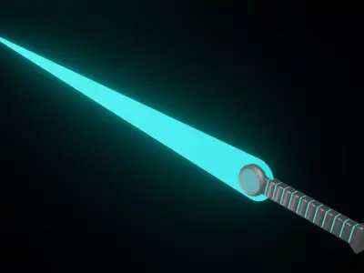 Sci-fi Circle Blade Sword Model B-1 3D model