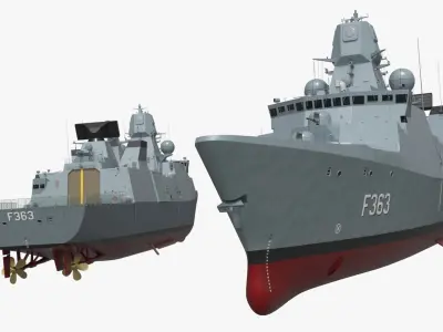  Danish Navy Iver Huitfeldt Guided Missile Frigate Gray 