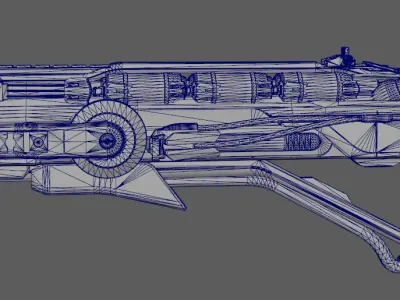fission shotgun Low-poly 3D model