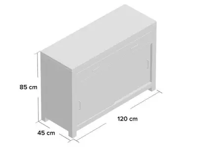 Wide Drawer Teak 3D model
