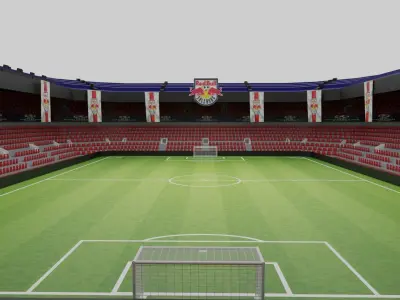 FC Salzburg Football Stadium Low-poly 3D model